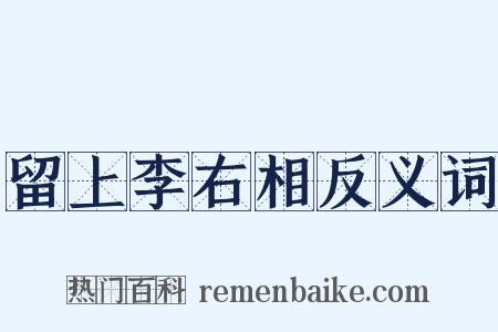 留上李右相反义词是什么意思的图片